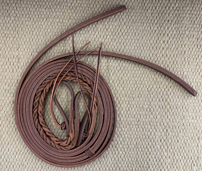 Split Reins - SR40 - 5/8" x 8' Ranch Bleeding Heart
