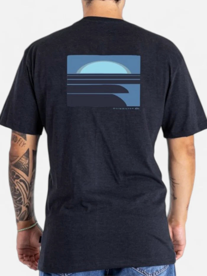 Remera Quiksilver Incoming Vig Gris Oscuro