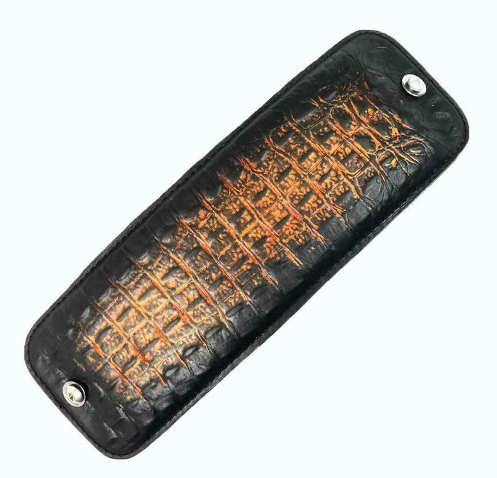 1982-2003 Harley Sportster P-Pad Passenger Seat Ant Brown Alligator Steel MRC - Mother Road Customs