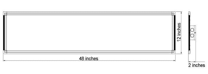 1x4 panel light dimensions