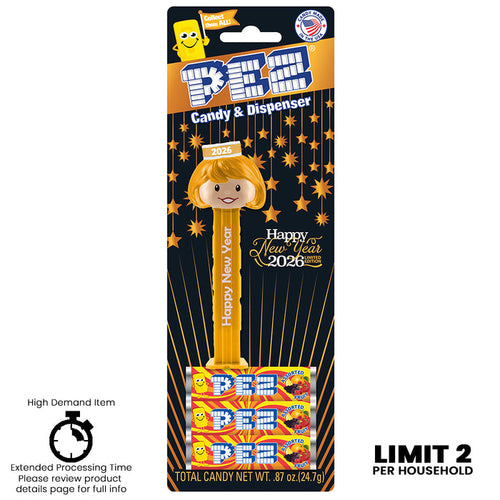2026 New Years Golden Presenter Girl - PEZ.com Exclusive (Limit two per household)