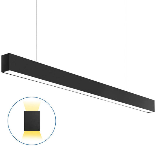 Black 4 FT Architectural Linear Light LED Linear Fixture with chain