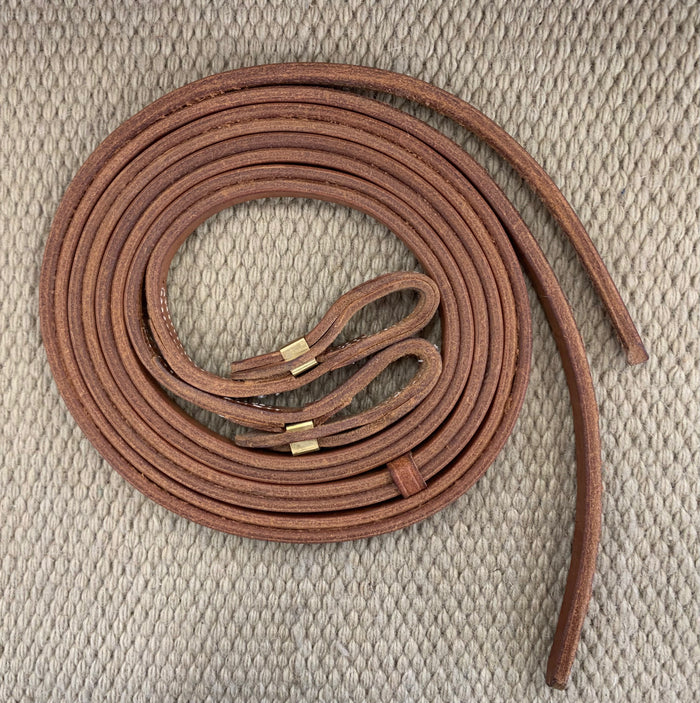 Split Reins - SR39 - 5/8" x 8' Quick Change Heavy Harness Split Reins