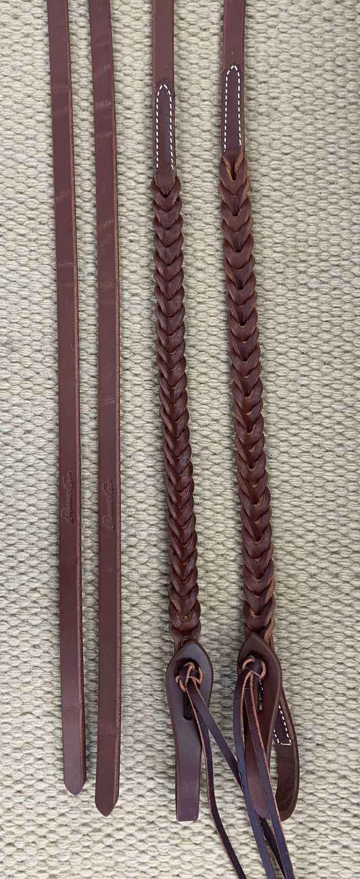 Split Reins - SR40 - 5/8" x 8'  Ranch Bleeding Heart