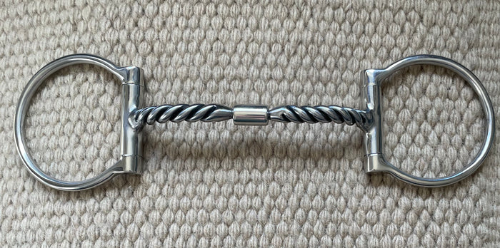 BIT - MB05 - Myler D-Ring Sweet Iron Twisted Comfort Snaffle