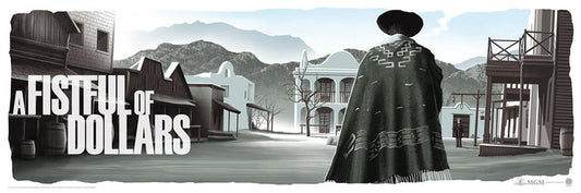 A Fistful of Dollars by JC Richard, 36" x 12" Screen Print