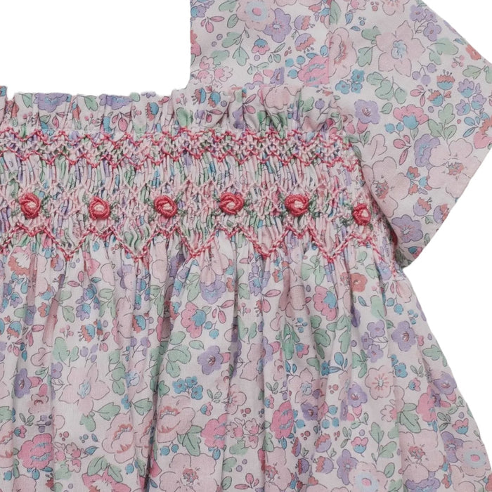 Amal Liberty Baby Girl Handsmocked Floral Dress