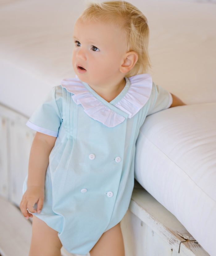 Aqua Sailor Boy Romper