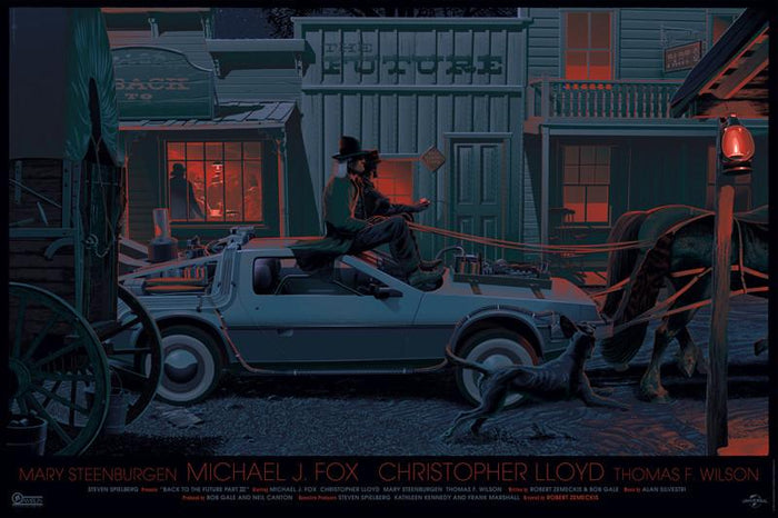 Back to the Future Part III (variant) by Laurent Durieux, 36" x 24" Screen Print