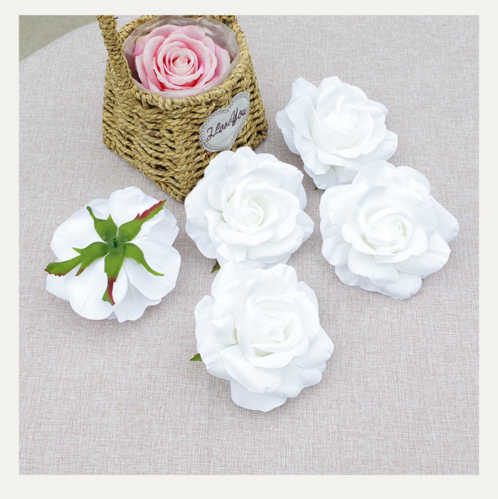 Bulk 7pcs Avalanche Rose Silk Flower Heads for DIY Crafts Wholesale
