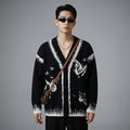 Cardigan tricoté papillon motif jacquard homme - Koreanxwear - Taille S