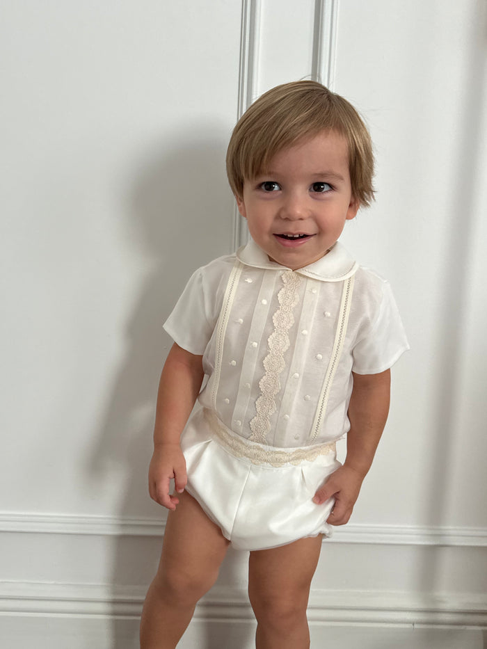Carola Boys Ivory 2-piece Set