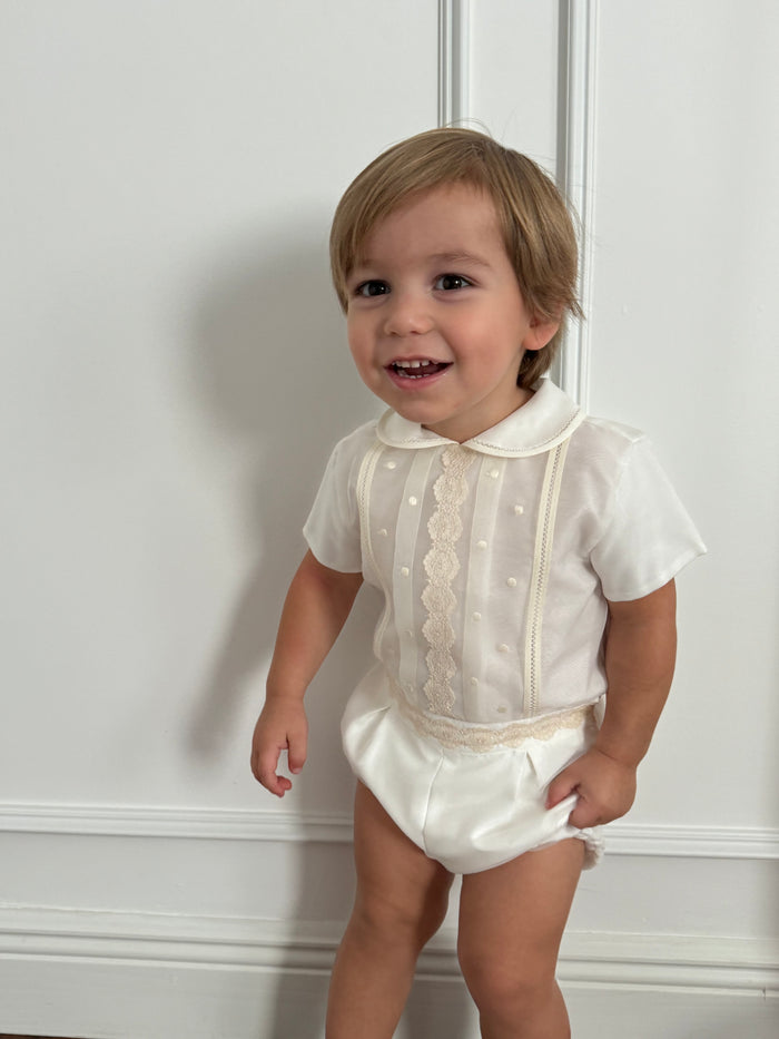 Carola Boys Ivory 2-piece Set