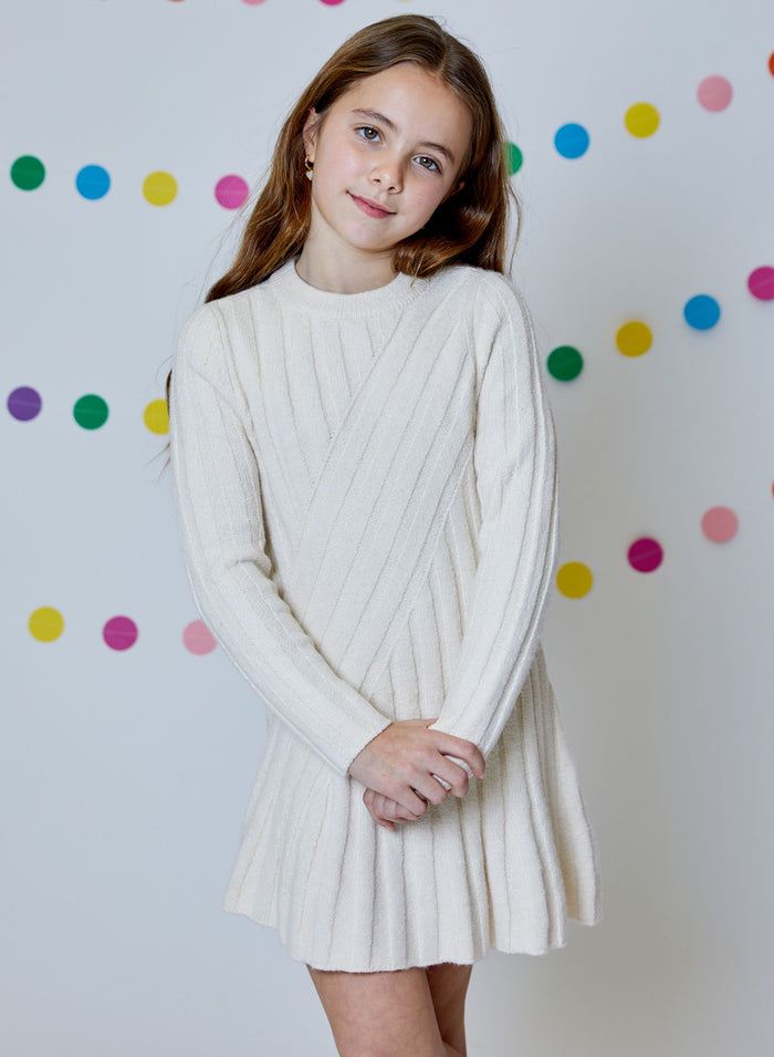 Design History-Tween Tan Sweater Dress