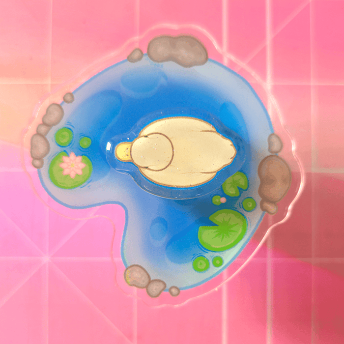 Duck Pond Spinning Acrylic Phone Grip Fidget Toy - Koodle