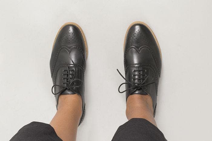 'Elena' Women's Vegan Oxfords by Ahimsa - black - Vegan Style
