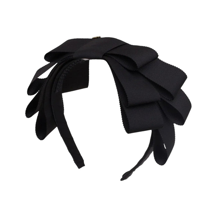 Ema Abundant Black Bow Headband