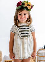 Ericka Black and Beige Girl 2-Piece Set