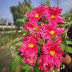 Exclusive Fuchsia Peony Maple Leaves Cemetery Flower Headstone Flower Saddle Wholesale