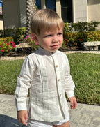 Guayabera Linen Boy Long Sleeve Shirt
