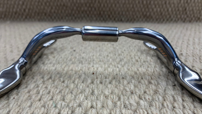 BIT - MB02 - Myler Flat Long Shank Sweet Iron Comfort Snaffle Stainless 5”