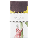 The Laura Stoddart Tea Towel in retail packaging, neatly folded with a white paper belly band.