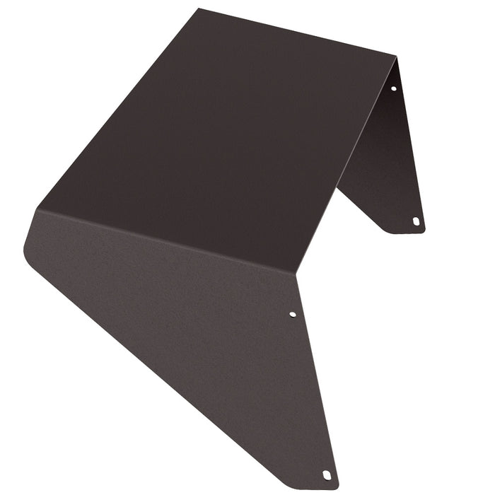 side view of full cutoff wall pack shield for Konlite WM7 wall pack