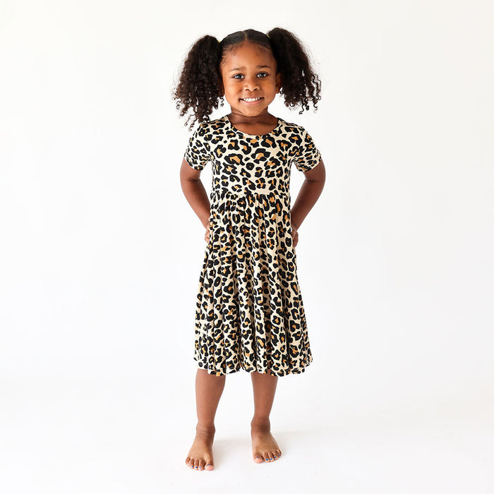 Lana Leopard Tan Twirl Dress