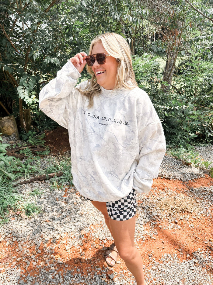 LIMITED STOCK // Phil 4:13 Camo Mockneck Sweatshirt // ships in about a week