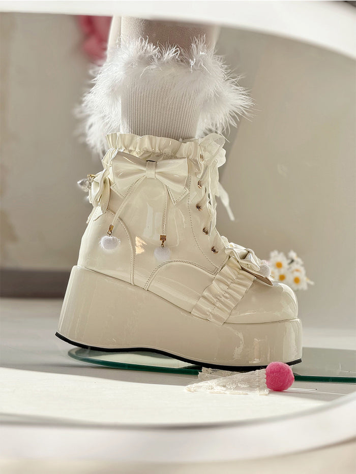 Lolita Platform Round-Toe Martin Boots