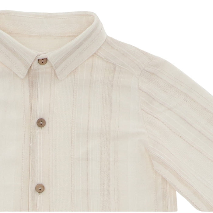 Lucian Boy Long Sleeve Sand/Beige 2-pc Shirt set