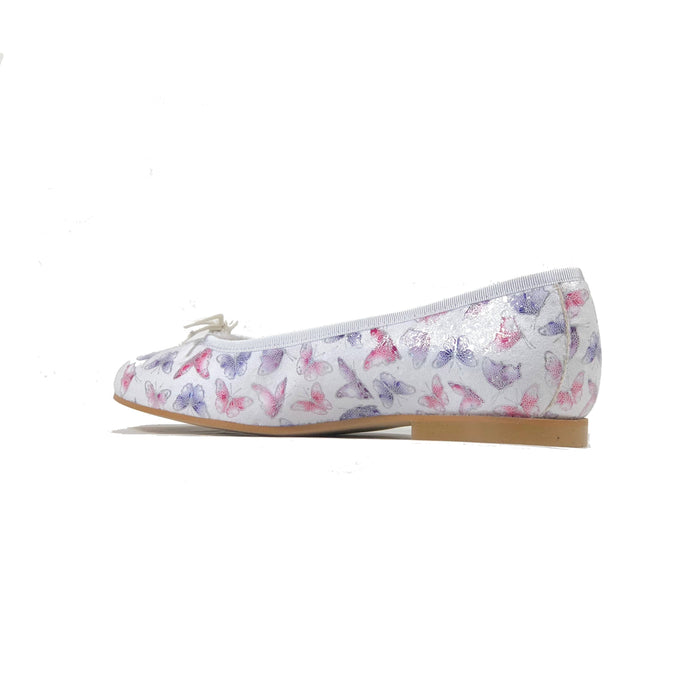 'Madi' vegan textile ballet flat by Zette Shoes - white - Vegan Style