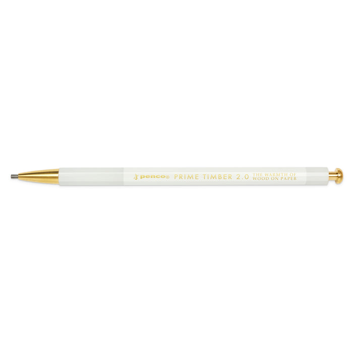 Penco Prime Timber Brass Lead Holder - White