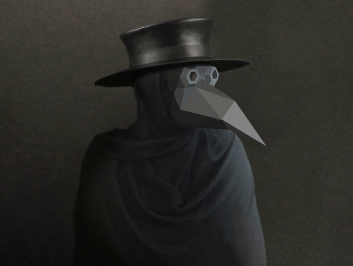 Plague Doctor Half Mask <br> DIY Paper Mask Template