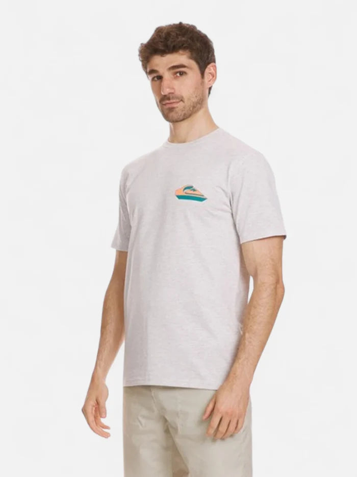 Remera Quiksilver Bloqued Vig Gris Claro