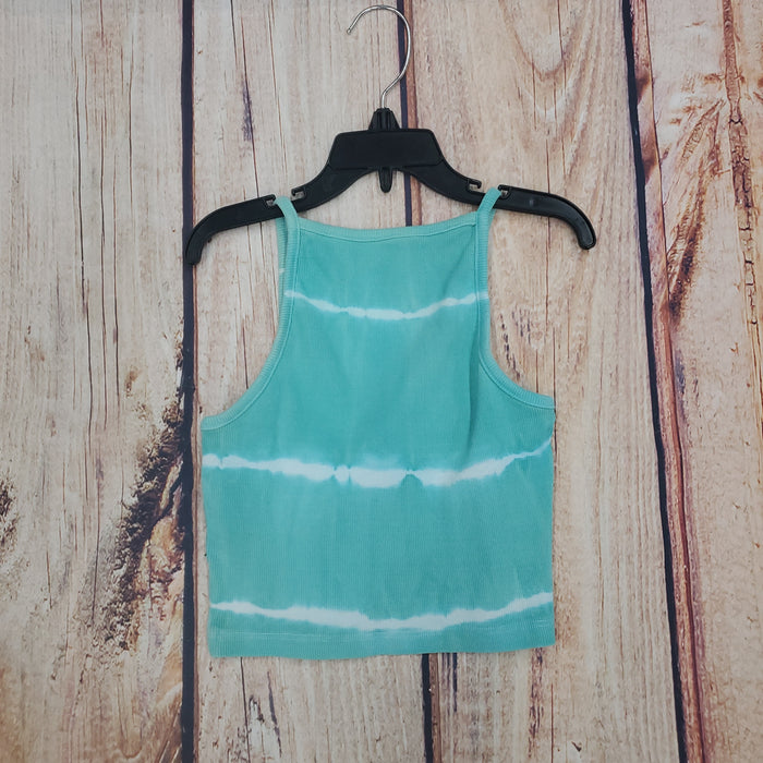 SILVER GIRLS TIE DYE CROP TANK TOP