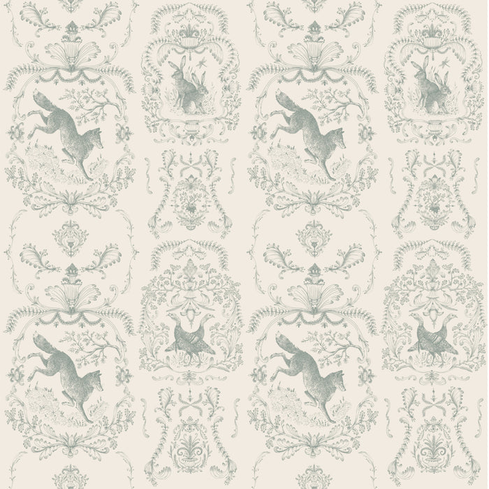 Slate Fable Toile Wallpaper