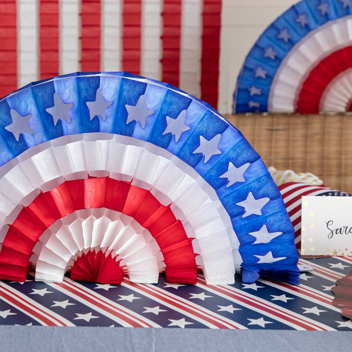 The Stars and Stripes Runner under a patriotic tablescape.