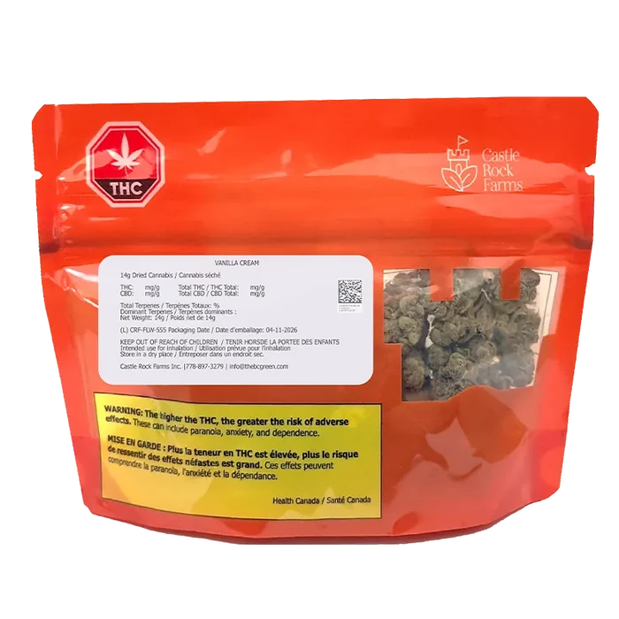 Castle Rock Farms 14 g Vanilla Cream Flower