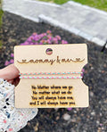 Wholesale | 4 pc | Mommy & Me Wood Bracelet Cards